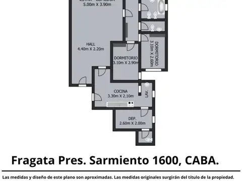 Departamento en Venta de 3 dormitorios