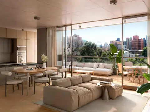 Departamento de cuatro ambientes con dependencia y terraza privada en Nuñez