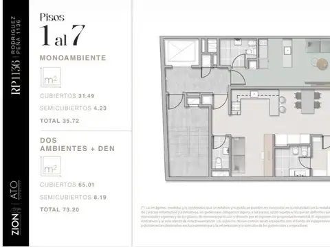 Departamento en Venta de 1 dormitorio
