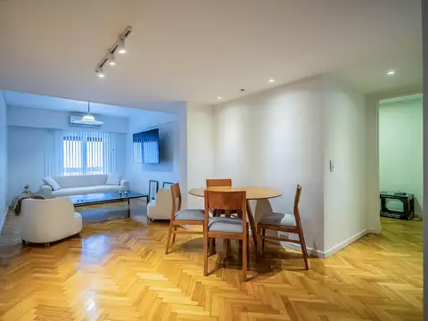 Departamento de 3 ambientes amueblado con cochera y baulera en Parera y Quintana - Recoleta