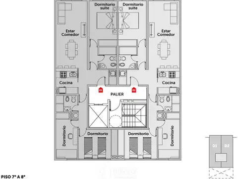 Departamento 3 ambientes con 2 baños