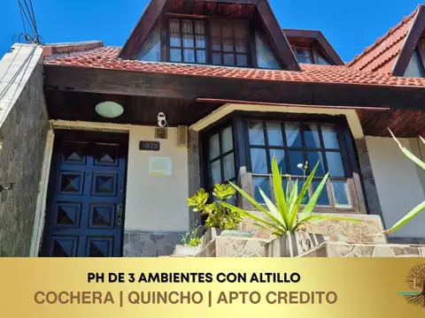 PH 3 Ambientes con Cochera, Patio y Quincho ? Villa Ballester