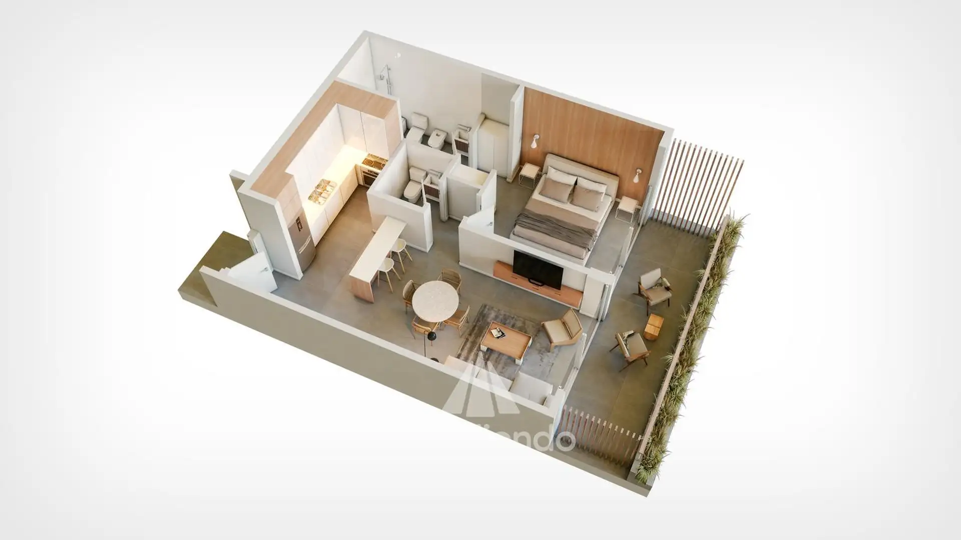 Depto 2 amb de 65m2 al frente con Balcón - Zona Güemes Aldrey