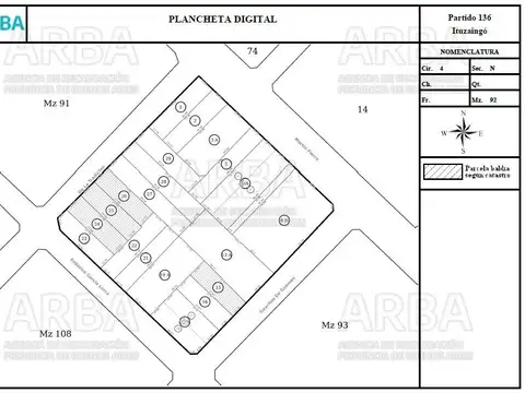 Terreno en Venta 21  mts Frente