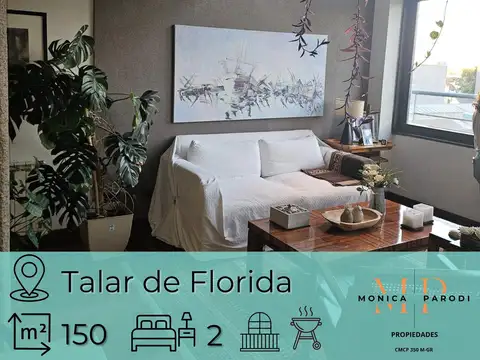 DEPARTAMENTO TRIPLEX EN VENTA  EN COMPLEJO TALAR DE FLORIDA CON COCHERA Y TERRAZA