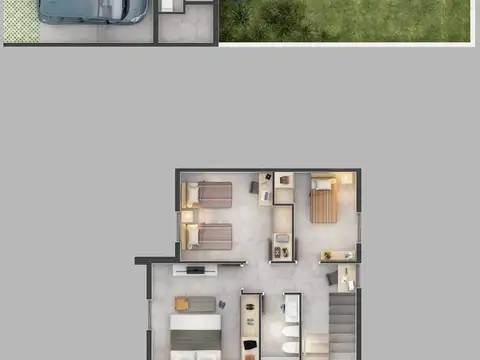 Casa 8 ambientes con 2 baños