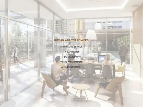 DPTO 2 AMBIENTES A ESTRENAR EN HUMAN ABASTO TOWERS