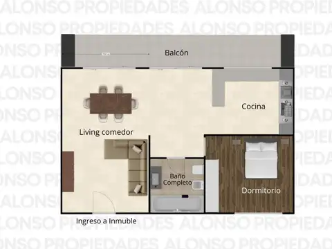 Depto 2 ambientes con balcón terraza y cochera- Lanusita