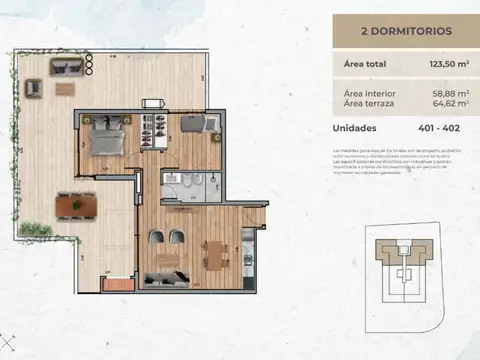 VENTA Apartamento CIUDAD DE LA COSTA 2 dormitorios