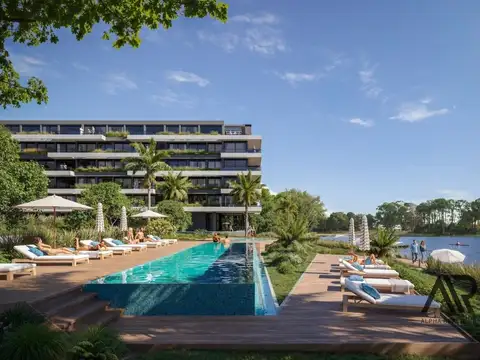 Apartamento de 2 dormitorios con terraza y vista al lago en Ciudad de la Costa