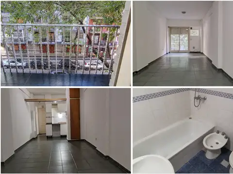 Monoambiente amplio al frente con balcón