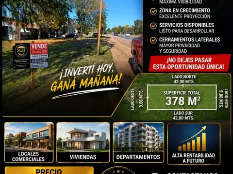 TERRENO EN VENTA CAYASTA ,SOBRE RUTA 1  CONTADO/FINANCIADOS