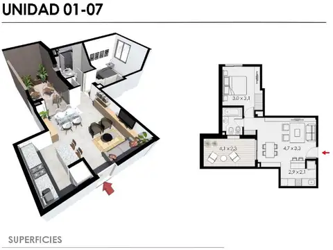 Departamento en Venta al Sur