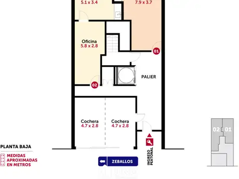 Zeballos 600, Piso 00