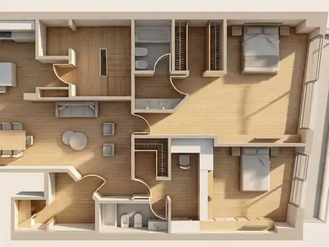 Departamento 3 ambientes en recoleta