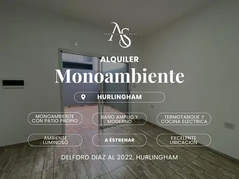 Alquiler monoambiente a media cuadra de estacion Ej de los andes.(lemos)