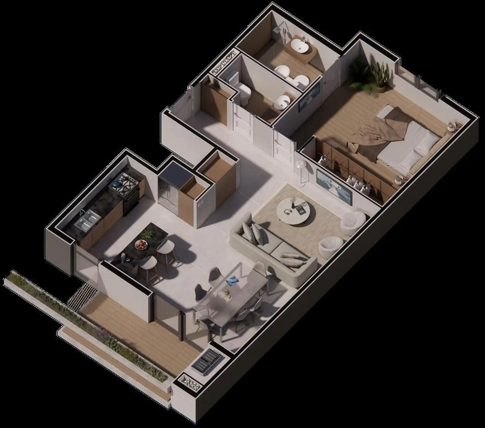 Departamento 2 amb, 63m² en Punta de Arenas XVII — Constitución