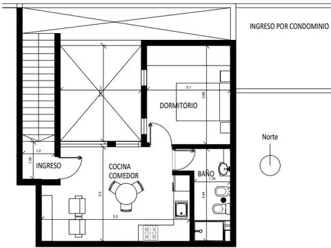 1 DORMITORIO EN PA. SAN CARLOS 500, SAN LORENZO