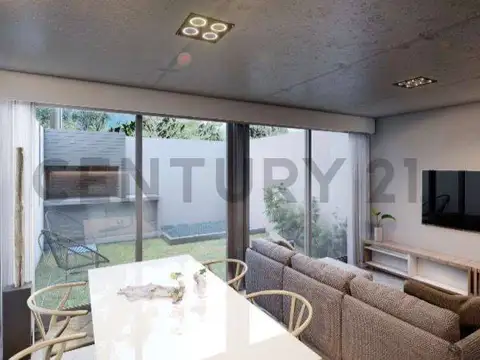 Venta dpto dos dorm. Pichincha con jardín y piscina exclusiva en construcción