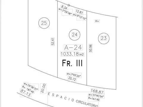 Terreno en Venta de 1033,0 m2