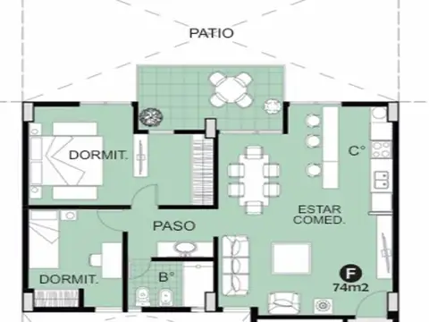Departamento en Venta de 3 ambientes