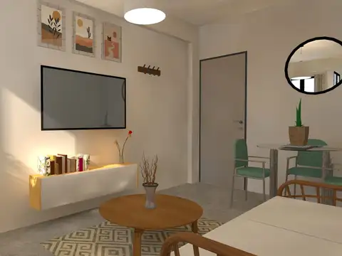 Departamento 2 ambientes con 1 baño