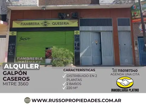 Galpon en Alquiler- Caseros, Tres de Febrero