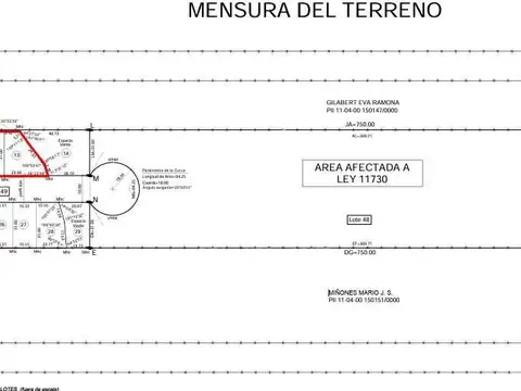 Terreno en Venta 31  mts Fondo
