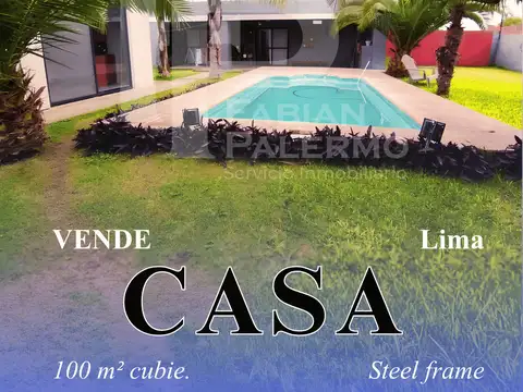 Casa en venta - Estilo steel frame.