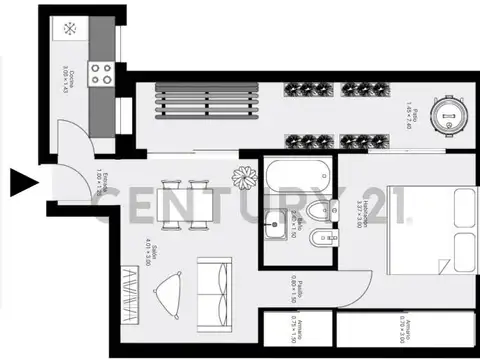 Departamento en Venta de 2 ambientes
