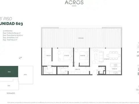 Departamento de 3 ambientes en venta en Villa Urquiza