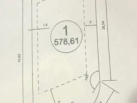 Terreno en Venta de 578,61 m2