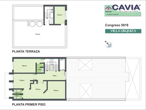 Edificio de 409 m2 cubiertos sobre lote propio ex clínica oftalmólogica en tres plantas. Calefacción central y ascensor camillero.