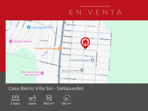 Casa en Venta en Salsipuedes, USD 85.000