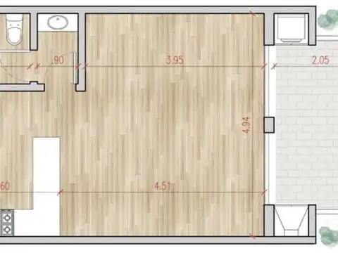 Departamento en Venta de Monoambiente