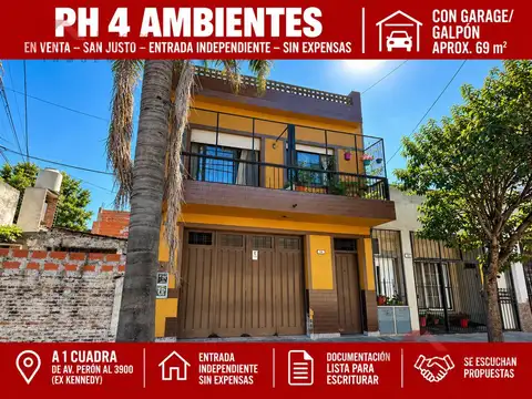 PH 202 M2 - CON GARAGE/GALPON/TALLER - TERRAZA EDIFICABLE