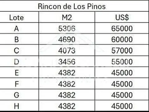 LOTEO RINCON DE LOS PINOS - EXALTACION DE LA CRUZ 100