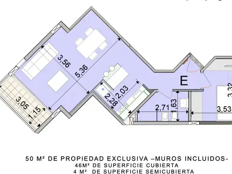Departamento en Venta de 1 dormitorio