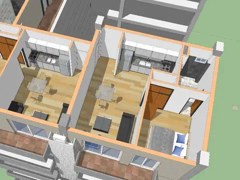 Departamento 42 ambientes con 32 baños