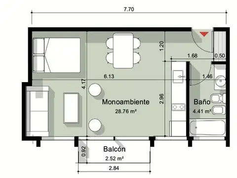 Departamento en Venta de Monoambiente