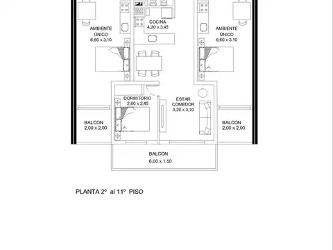 Departamento en Venta de 2 ambientes
