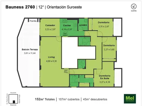 Bauness 2700, Piso 12