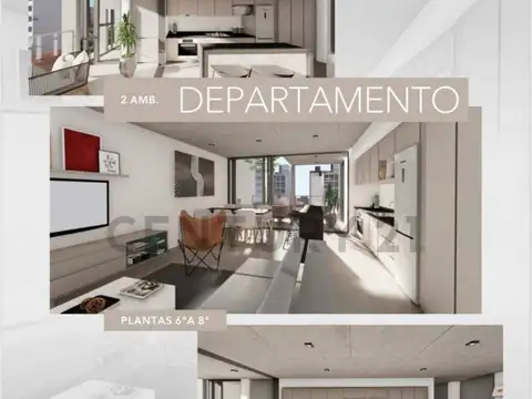 Departamento 2 ambientes con balcón terraza Zona Aldrey