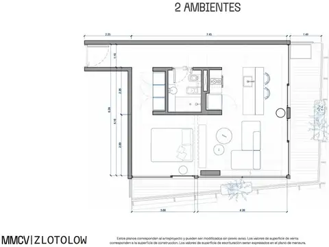 Departamento en el emprendimiento SOUL ELCANO 3779