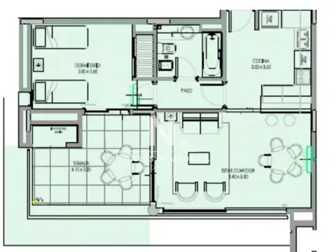 Departamento de 1 dormitorio en venta en Solanas