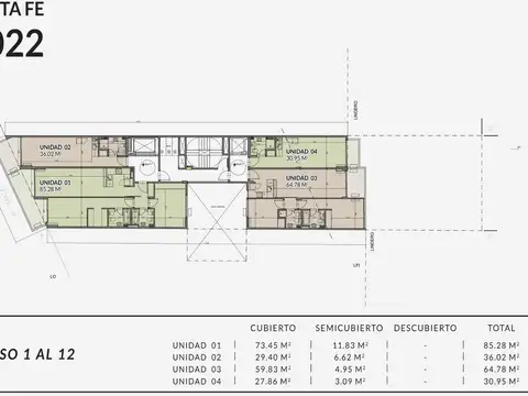 Departamento Monoambiente con 1 baño