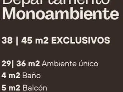 Departamento en Venta de Monoambiente