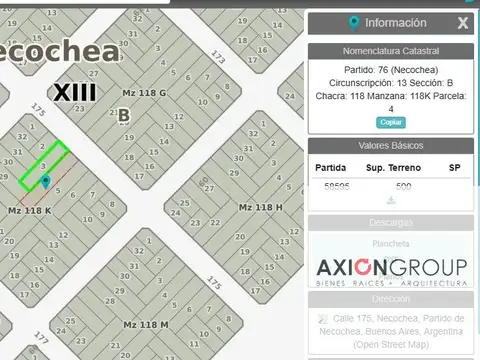 175 E/ 58 y 60-Lote en venta en Necochea 100
