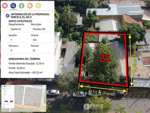 TF878 - TERRENO - AV. URQUIZA CASI AV. ROCA Y CORRIENTES