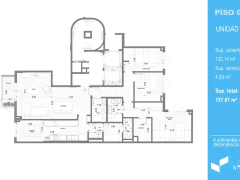 Departamento en Venta de 3 dormitorios